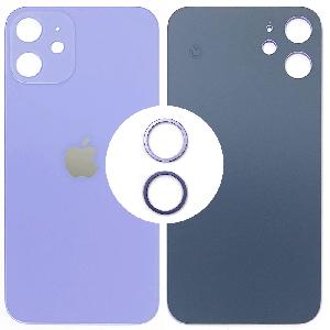 Задня кришка iPhone 12 Mini (фіолетова, виробництво Китай з кільцями)